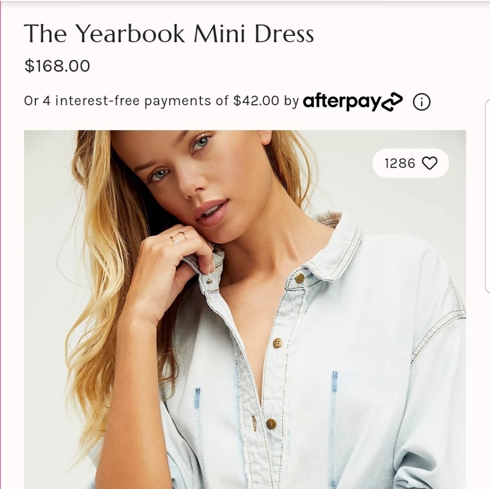 New $168 Yearbook Mini Dress by Free People - Picture 5 of 8